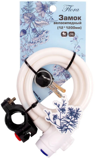 Замок для велосипеда тросовый с ключом Vinca Sport VS 561 (12 x1200 mm) - 5