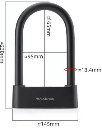 Велозамок U-lock Rockbros 32210818001 - 2