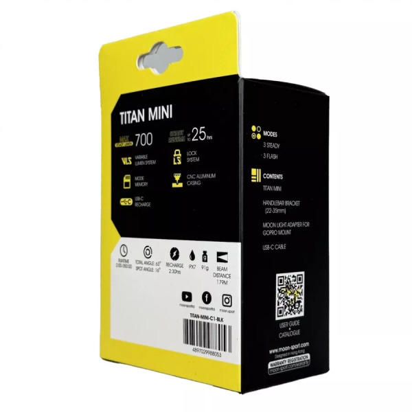 Фонарь передний Moon Titan Mini 700 - 4
