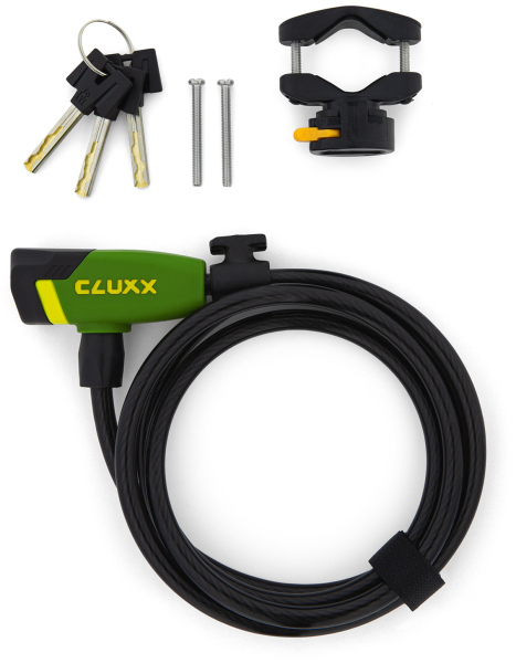 Велозамок тросовый с ключом Cluxx Gardia 850K, 8 мм. х 1500 мм. - 4
