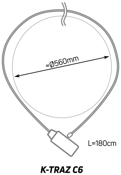 Велозамок Zefal K-Traz C6 , 12 x 1850 мм. - 4