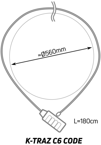 Велозамок Zefal K-Traz C6 Code , 12 x 1850 мм. - 4