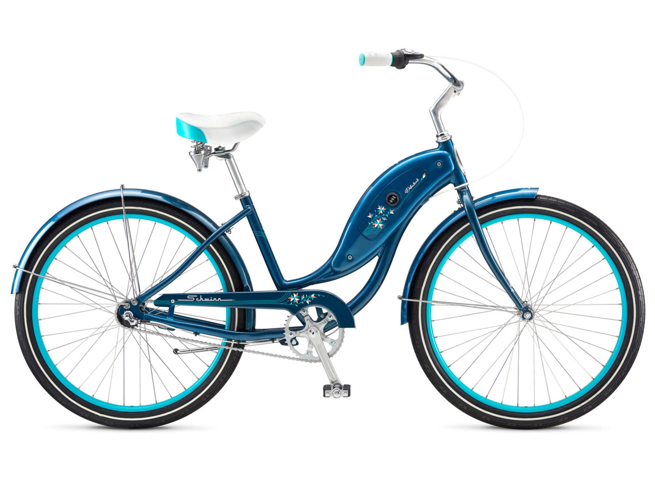 schwinn debutante bicycle Ladies Perla 7 Speed Cruiser Bicycle, 26" Wheels thru cruiser style bike with matching fenders and sweptback handlebars Schwinn Debutante Recent purchase, not