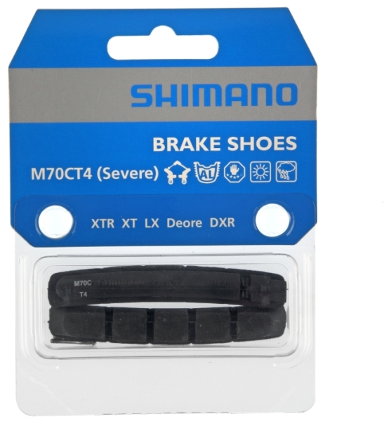 Тормозные колодки Shimano, для v-brake, M70CT4, картридж 1 пара - 2