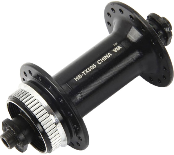 Втулка передняя Shimano TX505, 36 отв, QR, Center Lock, без кожуха - 3