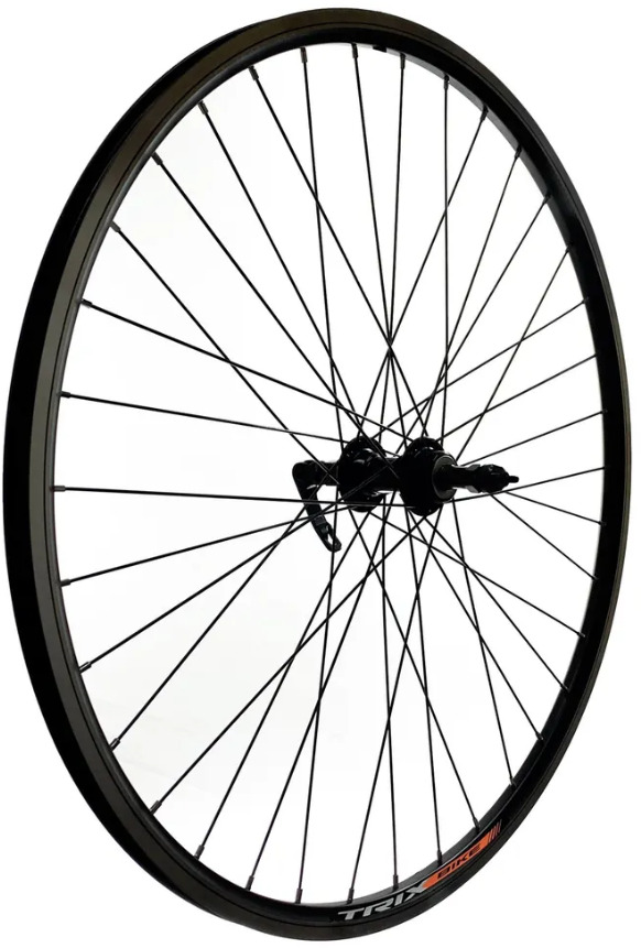 Колесо заднее в сборе Trix 27.5", двойной, 36H, V-Brake, под трещотку, гайка купить в Северодвинске по цене 1750 рублей в интернет-магазине ВелоСтрана