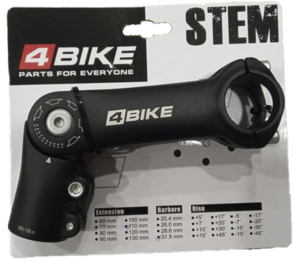 Вынос 4Bike TDS-C269, L:110, R:0-90°, D:31.8 мм. - 2